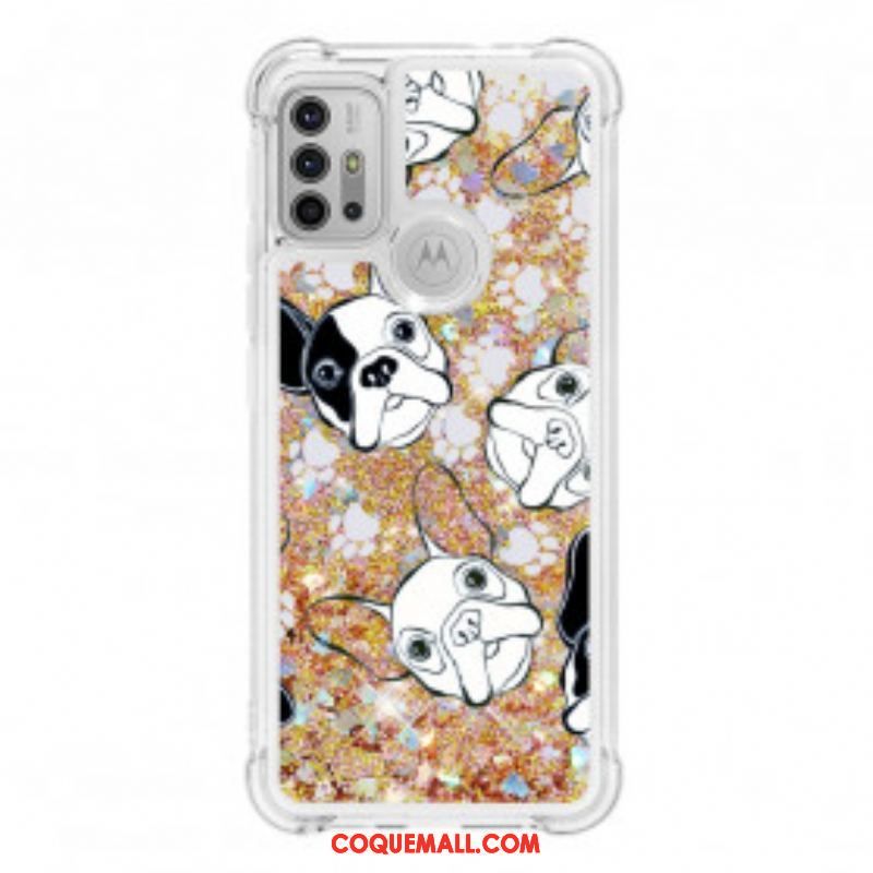 Coque Moto G30 / Moto G10 Mr Chien Paillettes