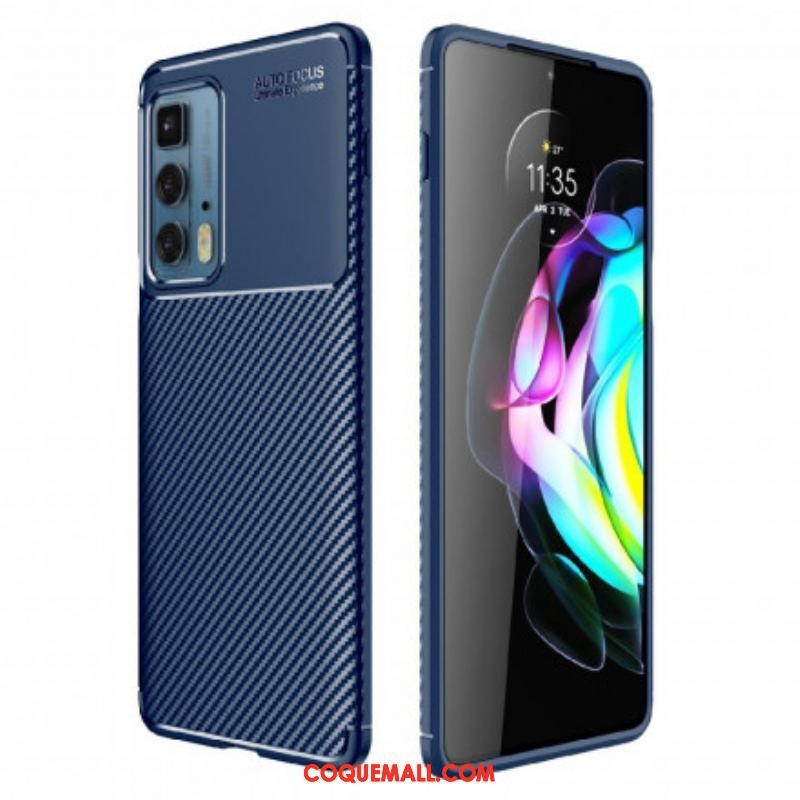 Coque Motorola Edge 20 Pro Flexible Texture Fibre Carbone