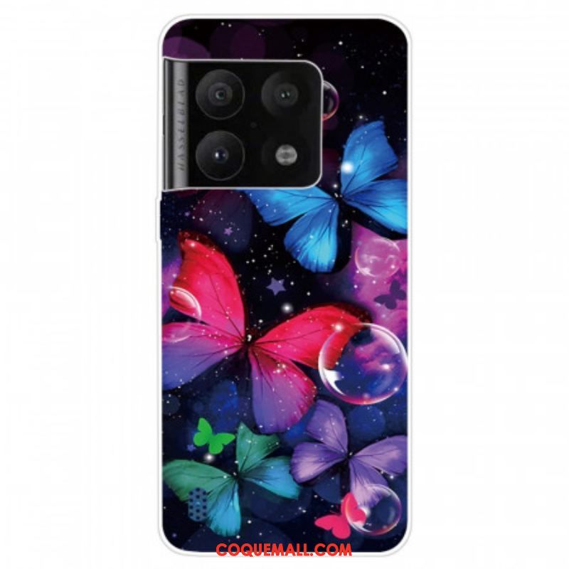 Coque OnePlus 10 Pro 5G Flexible Papillons