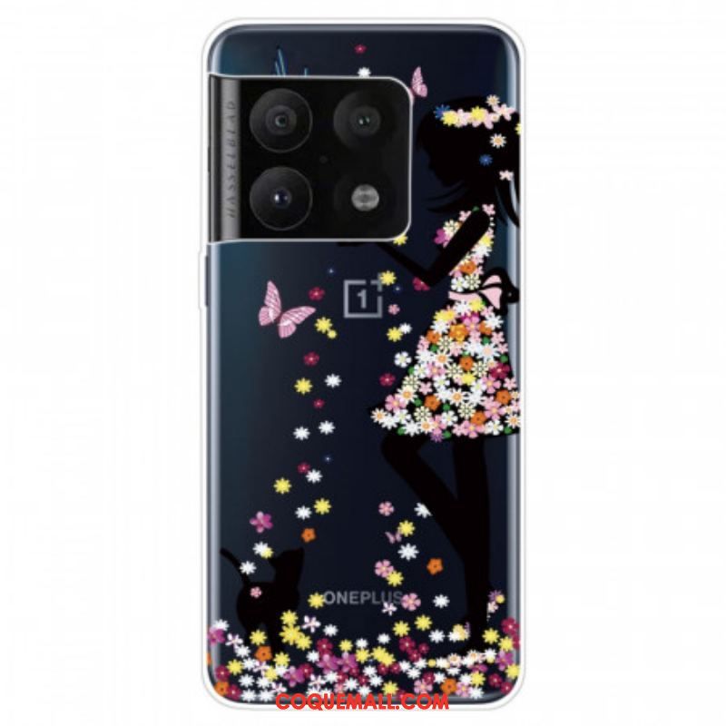 Coque OnePlus 10 Pro 5G Jeune Fille Fleurie