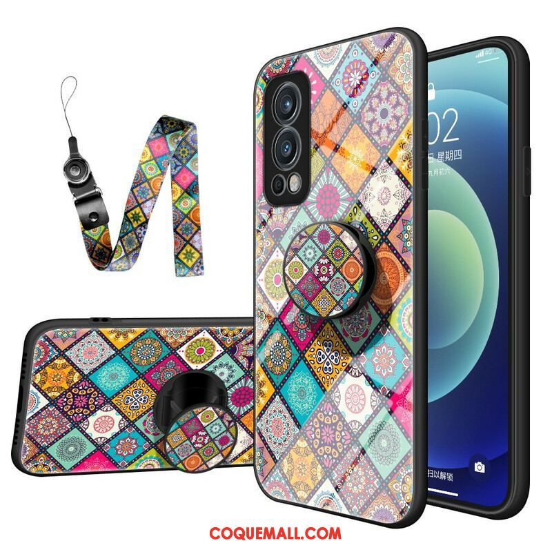 Coque OnePlus Nord 2 5G Support Magnétique Patchwork