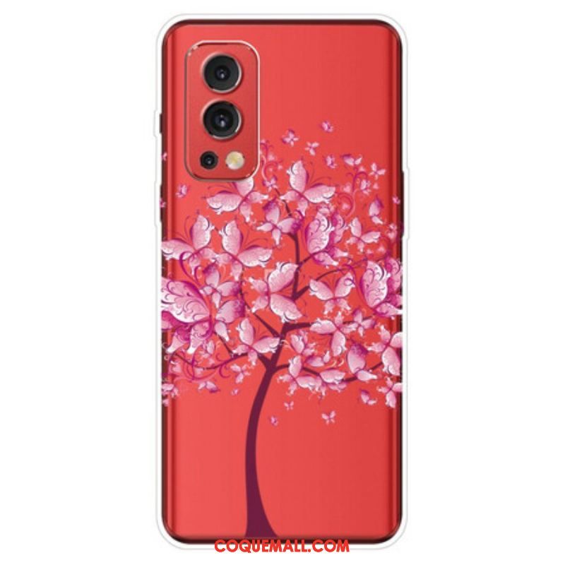 Coque OnePlus Nord 2 5G Transparente Arbre à Papillons