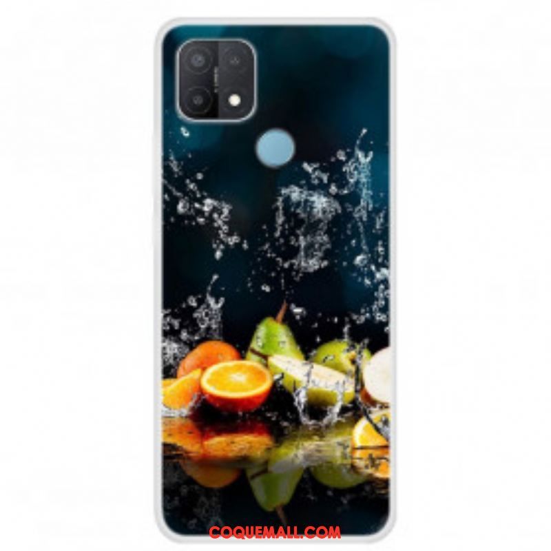 Coque Oppo A15 Splash d'Agrumes