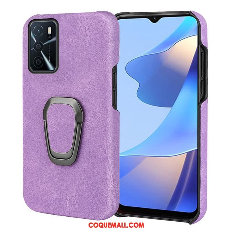 Coque Oppo A16 / A16s Effet Cuir Anneau-Support New Colors