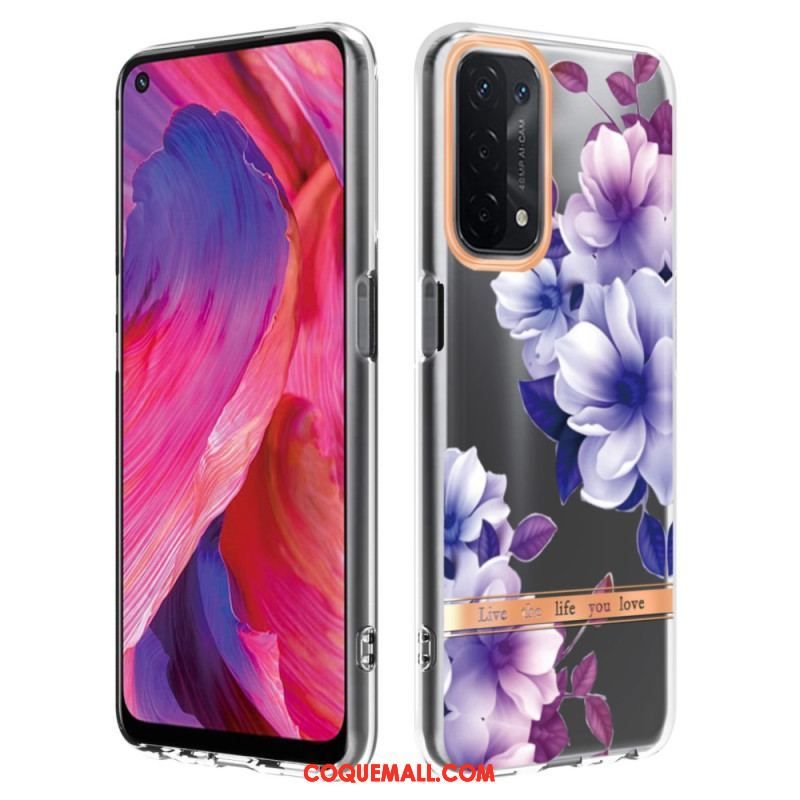 Coque Oppo A54 5G / A74 5G Transparente Florale