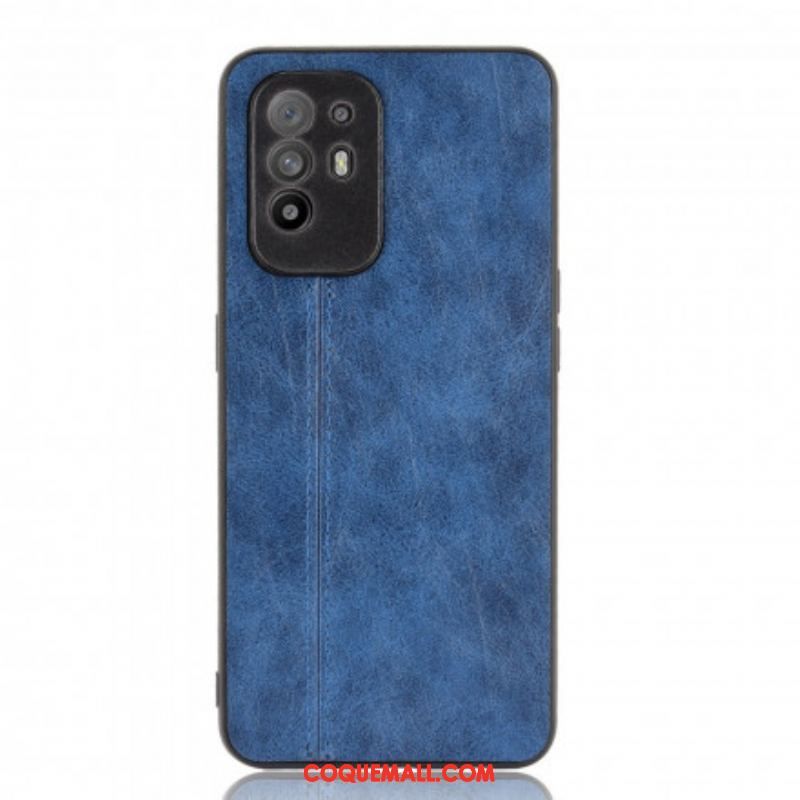 Coque Oppo A94 5G Effet Cuir Couture