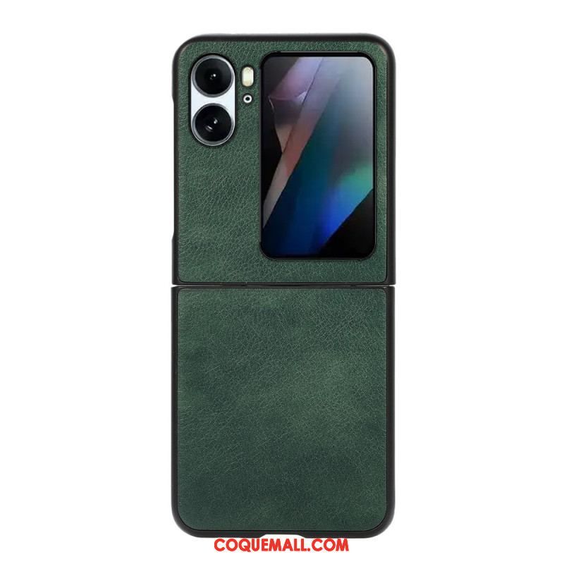 Coque Oppo Find N2 Flip Texture Cuir