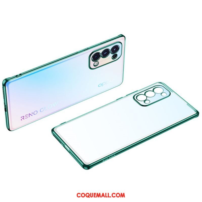 Coque Oppo Find X3 Lite Transparente Rebords Style Métal SULADA