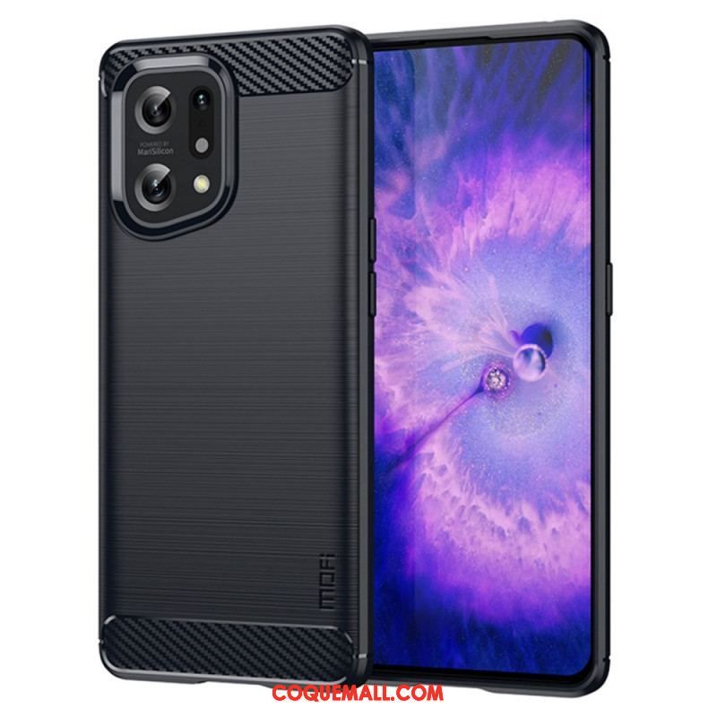 Coque Oppo Find X5 Fibre Carbone Brossée MOFI