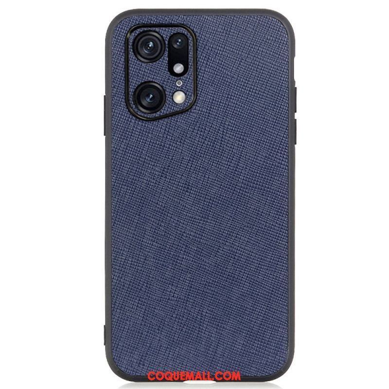 Coque Oppo Find X5 Pro Véritable Cuir Texturé