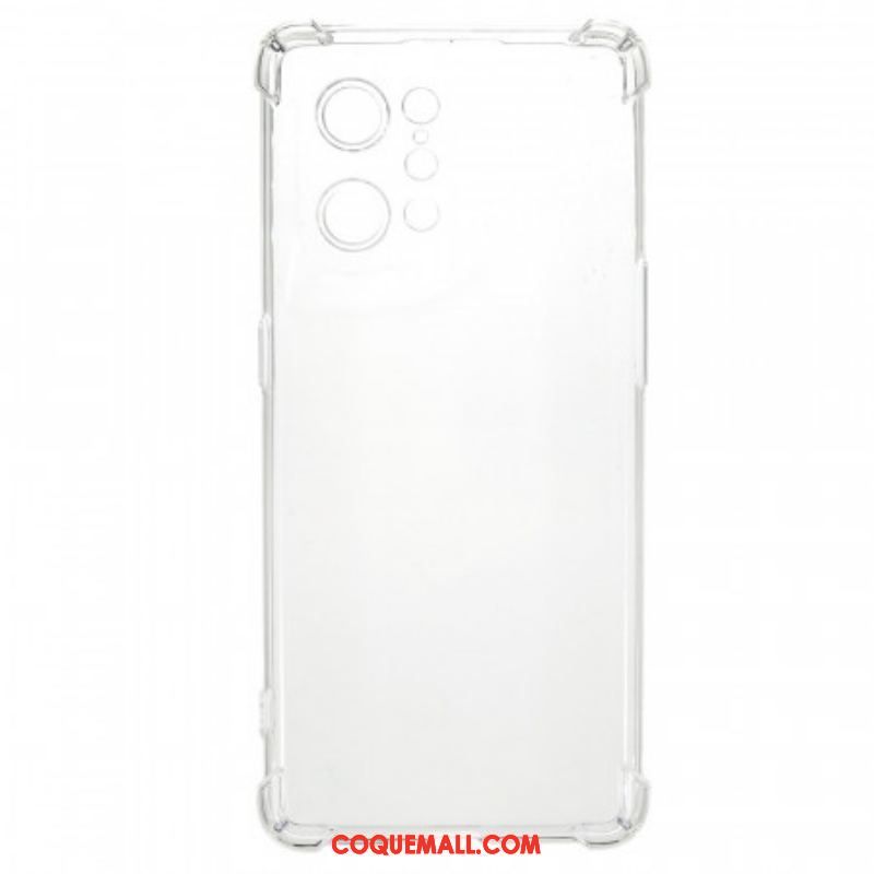 Coque Oppo Find X5 Transparente Coins Renforcés