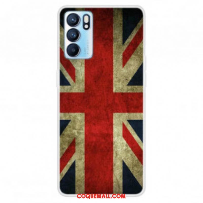 Coque Oppo Reno 6 5G Drapeau Anglais