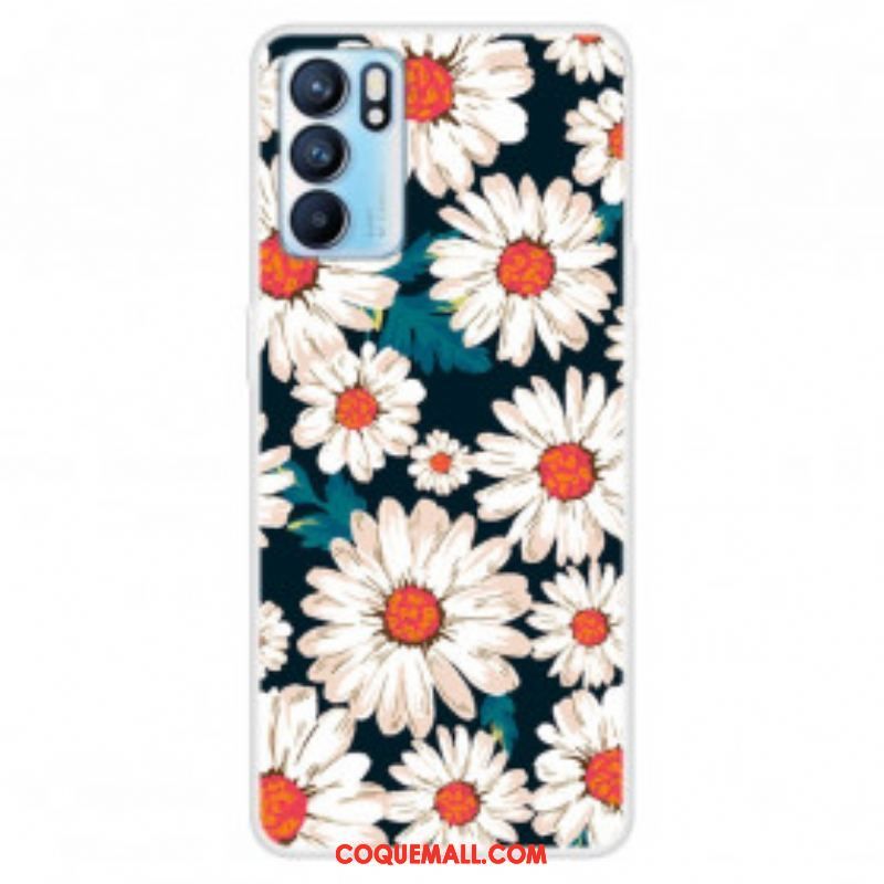 Coque Oppo Reno 6 5G Marguerites