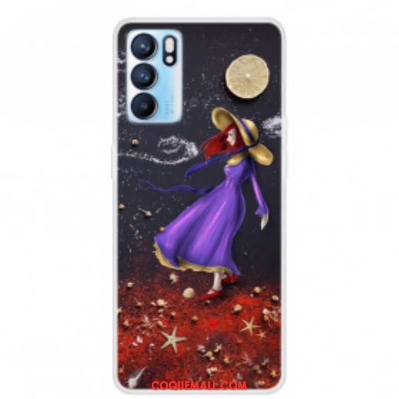 Coque Oppo Reno 6 5G Promenade de Jeune Fille