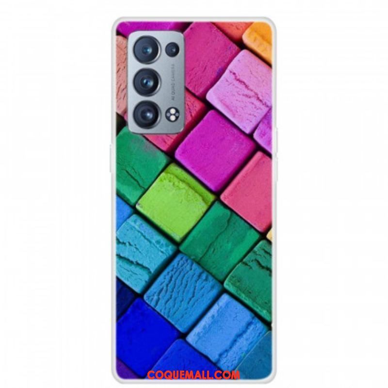 Coque Oppo Reno 6 Pro 5G Blocs Colorés