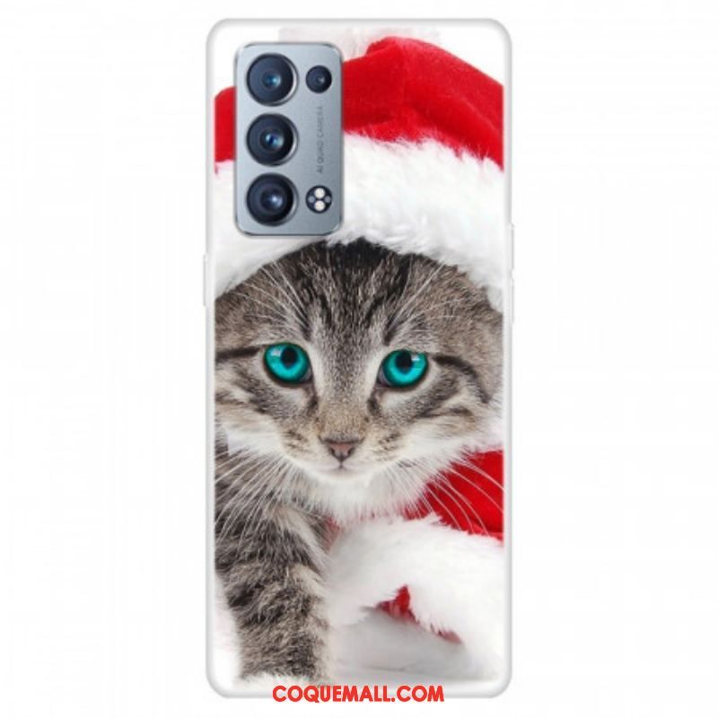 Coque Oppo Reno 6 Pro 5G Chaton Noël