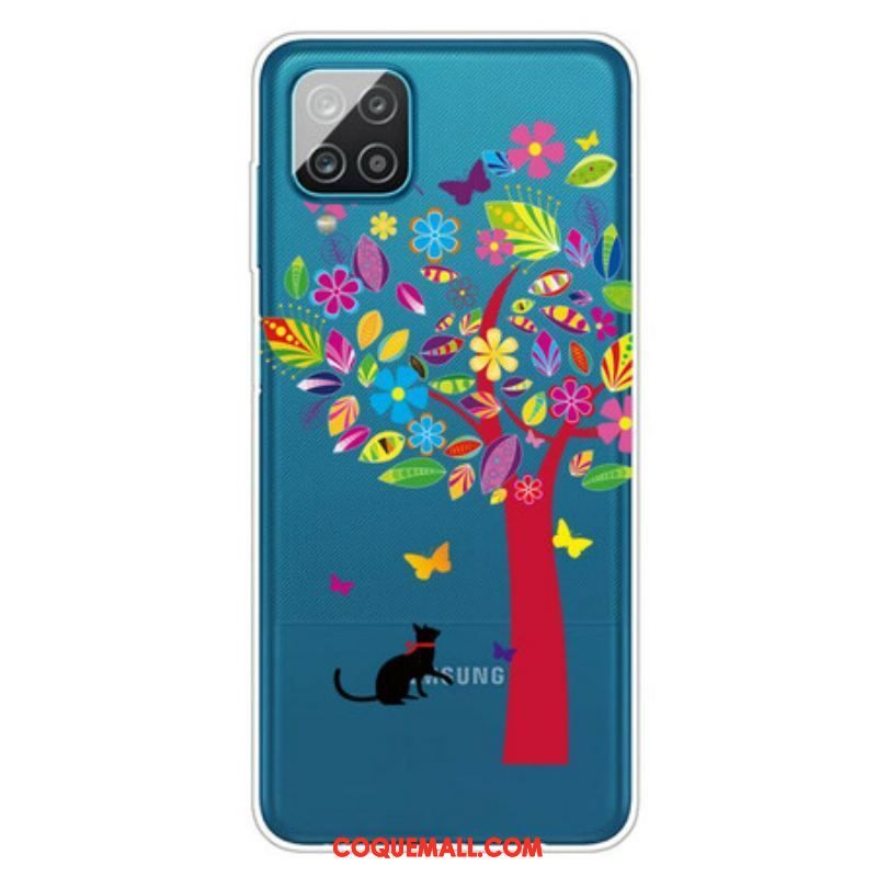 Coque Samsung Galaxy A12 / M12 Chat sous l'Arbre