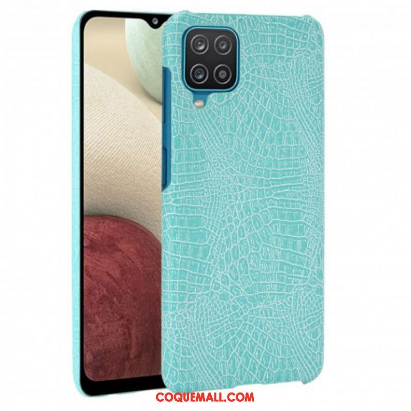 Coque Samsung Galaxy A12 / M12 Effet Peau de Crocodile