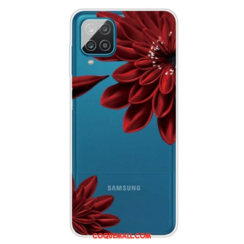 Coque Samsung Galaxy A12 / M12 Fleurs Sauvages