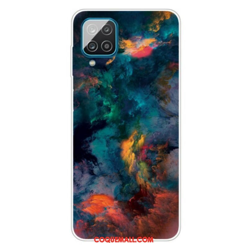 Coque Samsung Galaxy A12 / M12 Nuages Colorés