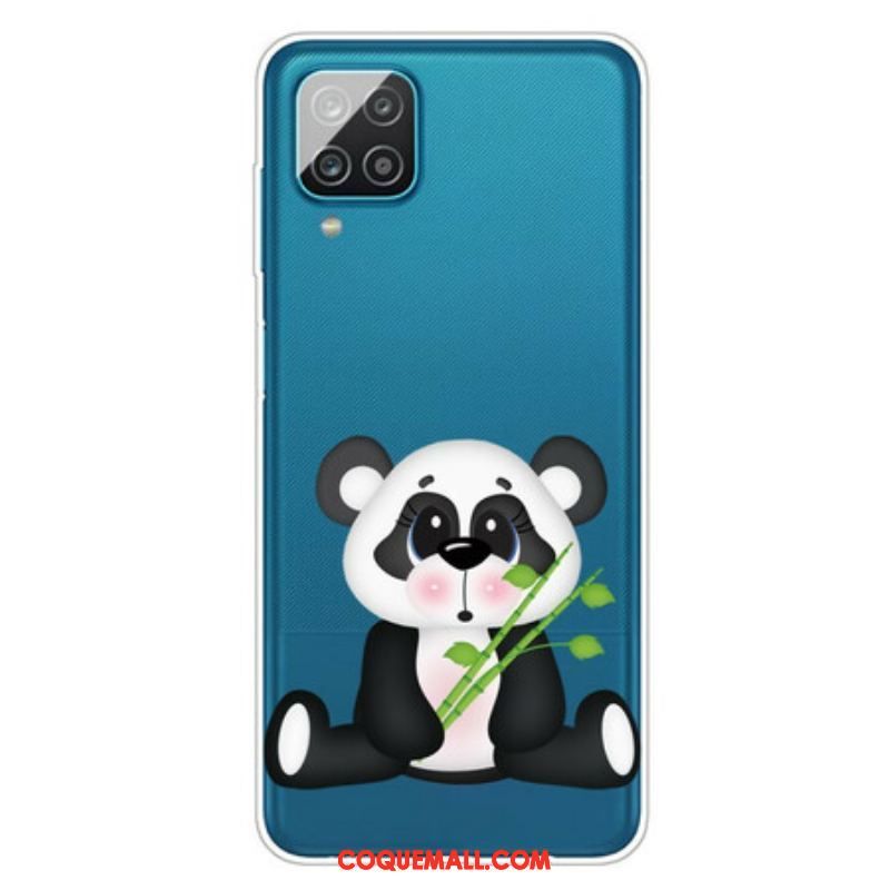 Coque Samsung Galaxy A12 / M12 Transparente Panda Triste