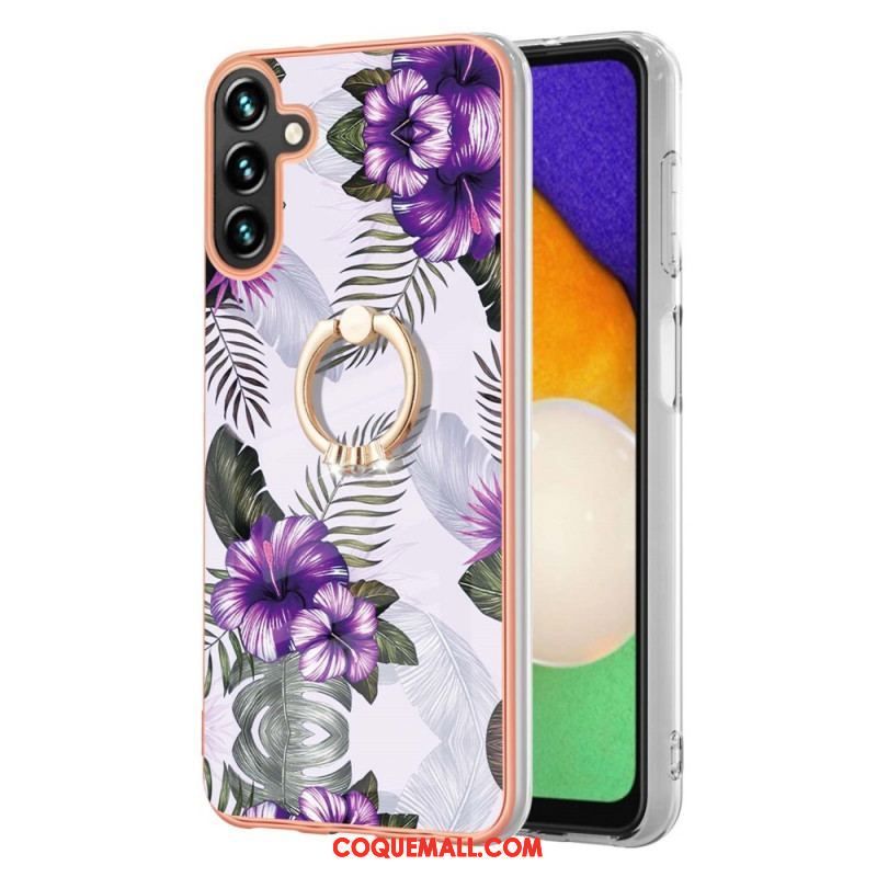 Coque Samsung Galaxy A13 5G / A04s Fleurs Anneau-Support