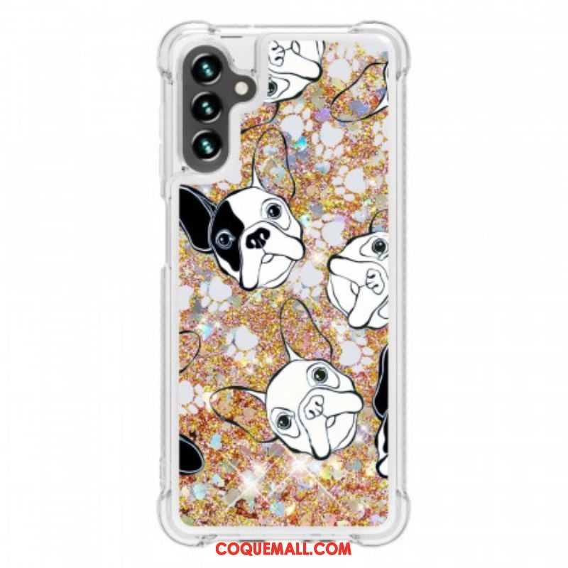 Coque Samsung Galaxy A13 5G / A04s Mr Chien Paillettes