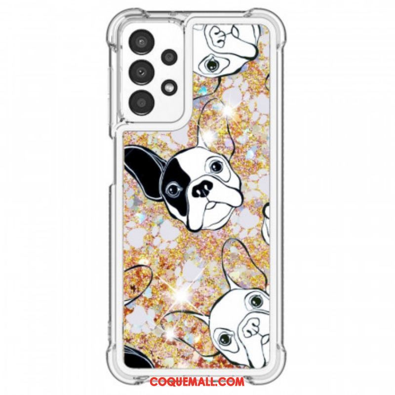 Coque Samsung Galaxy A13 Mr Chien Paillettes