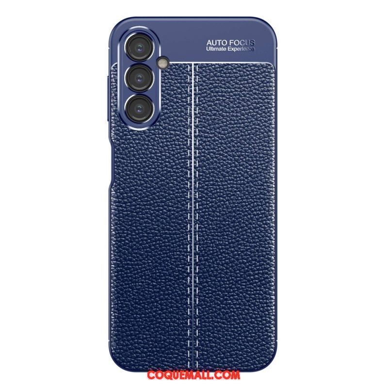 Coque Samsung Galaxy A14 5G / A14 Effet Cuir Litchi Double Line