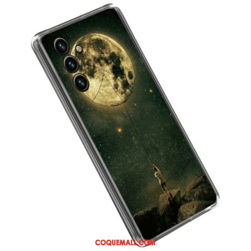 Coque Samsung Galaxy A14 5G / A14 Flexible Homme à la lune