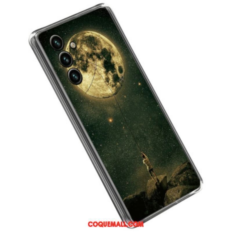 Coque Samsung Galaxy A14 5G / A14 Flexible Homme à la lune