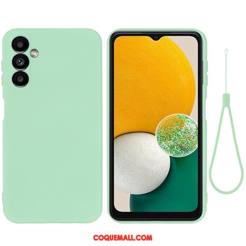 Coque Samsung Galaxy A14 5G / A14 Silicone Liquide à Lanière