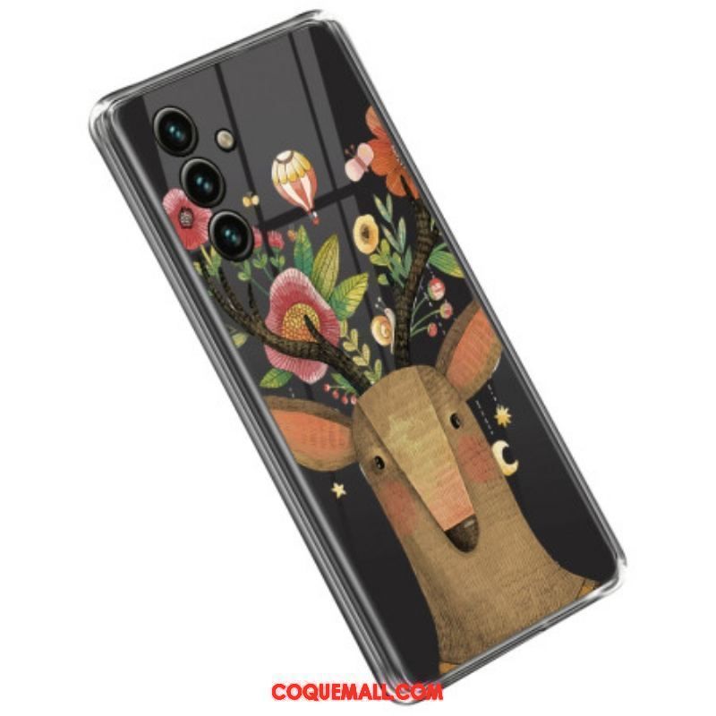 Coque Samsung Galaxy A14 5G / A14 Transparente Cerf Tribal