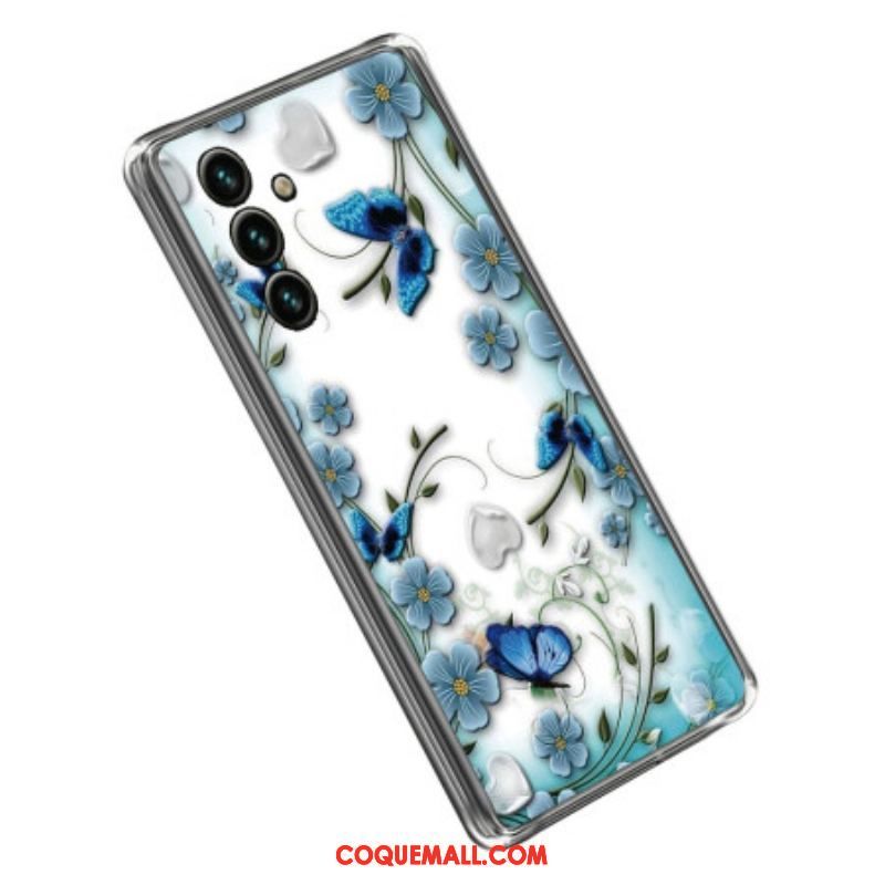 Coque Samsung Galaxy A14 5G / A14 Transparente Papillons en Vol