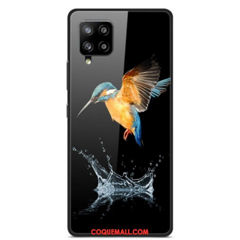 Coque Samsung Galaxy A42 5G Verre Trempé Oiseau Couronne