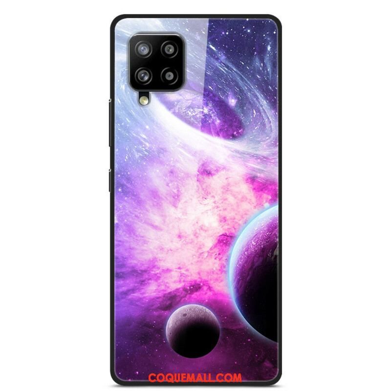 Coque Samsung Galaxy A42 5G Verre et Silicone Planètes en feu