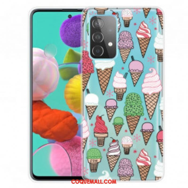 Coque Samsung Galaxy A52 4G / A52 5G / A52s 5G Glaces à la Crème