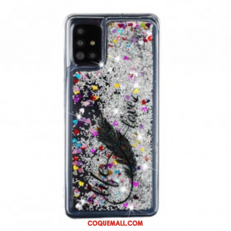 Coque Samsung Galaxy A52 4G / A52 5G / A52s 5G Life & Love Paillettes