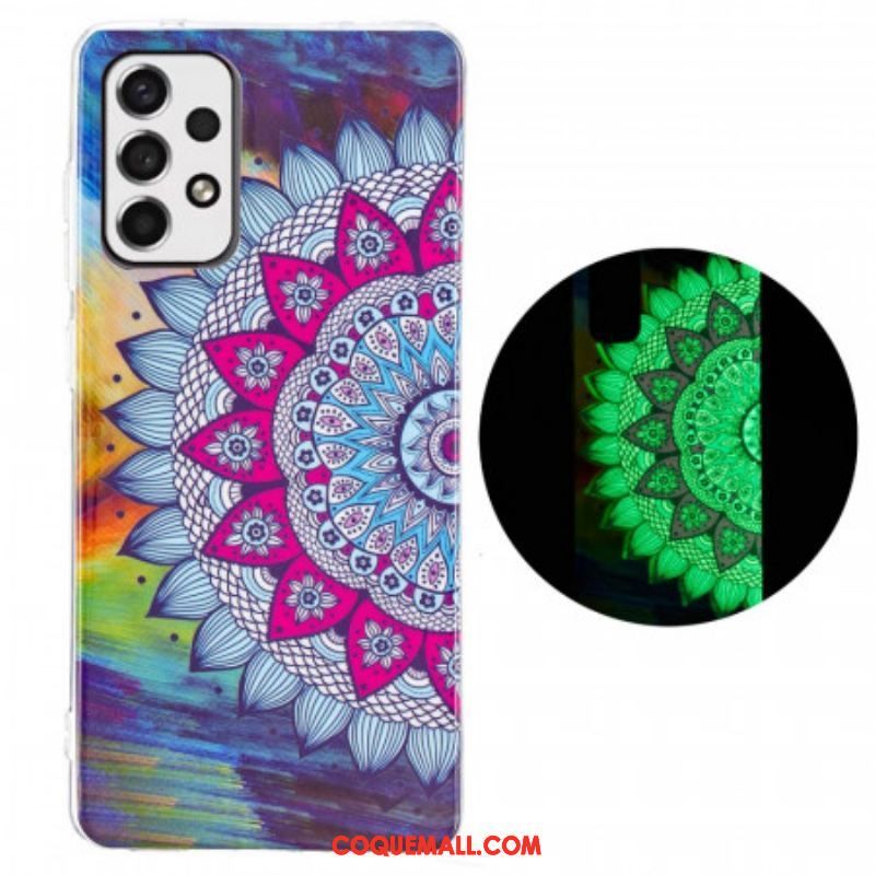 Coque Samsung Galaxy A53 5G Mandala Coloré Fluorescente