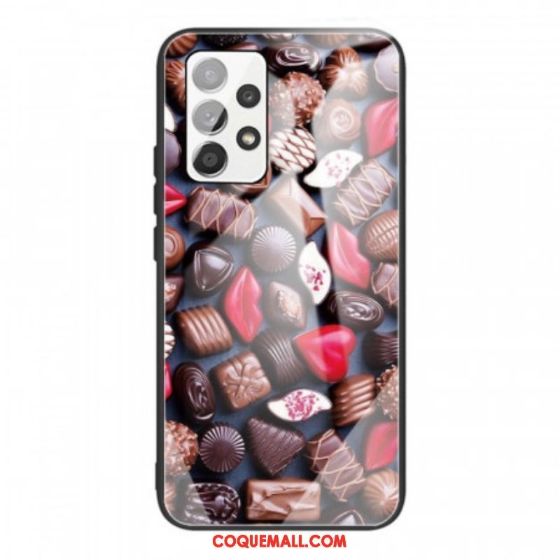 Coque Samsung Galaxy A53 5G Verre Trempé Chocolats