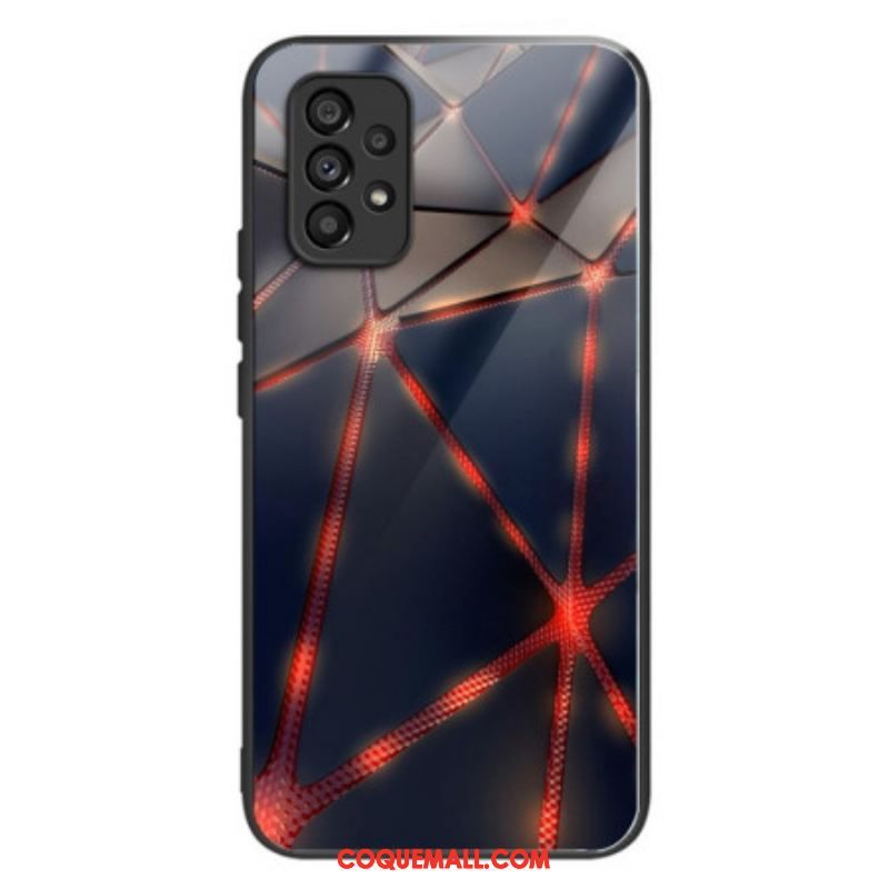 Coque Samsung Galaxy A53 5G Verre Trempé Lignes Rouges