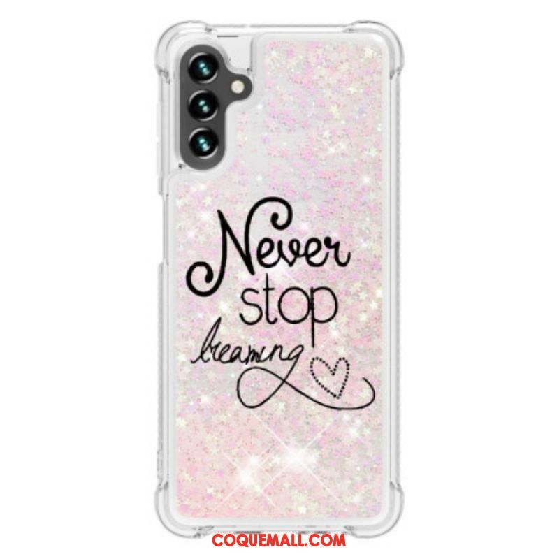 Coque Samsung Galaxy A54 5G Paillettes Never Stop