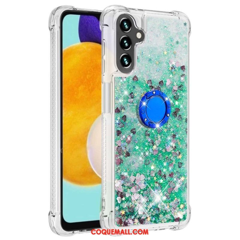 Coque Samsung Galaxy A54 5G Paillettes avec Anneau-Support