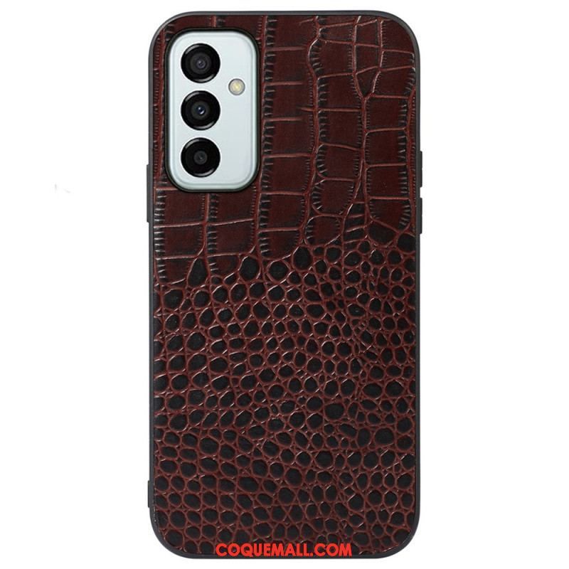 Coque Samsung Galaxy M23 5G Véritable Cuir Texture Crocodile