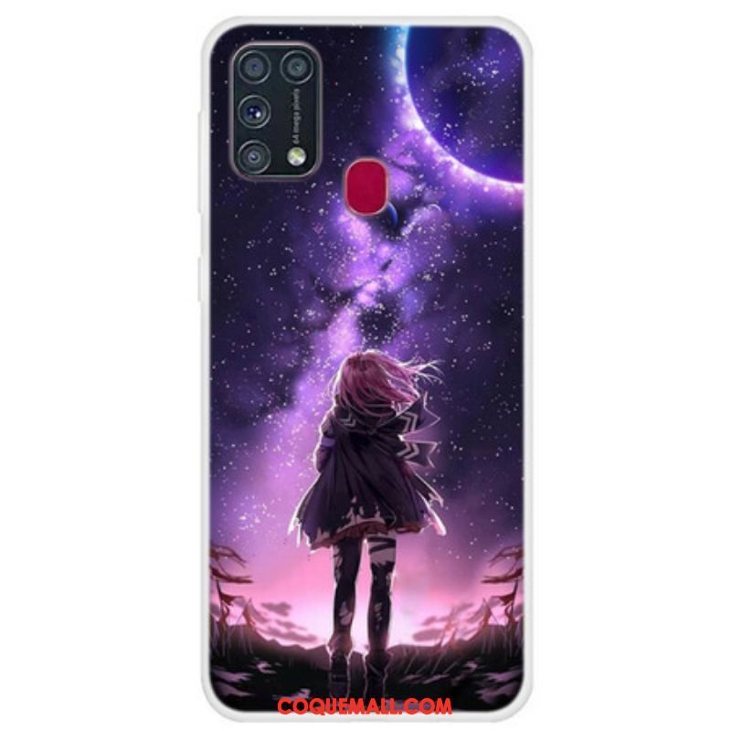 Coque Samsung Galaxy M31 Pleine Lune Magique