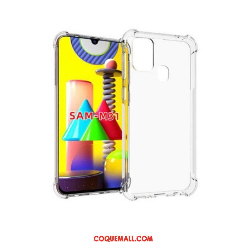 Coque Samsung Galaxy M31 Transparente Coins Renforcés