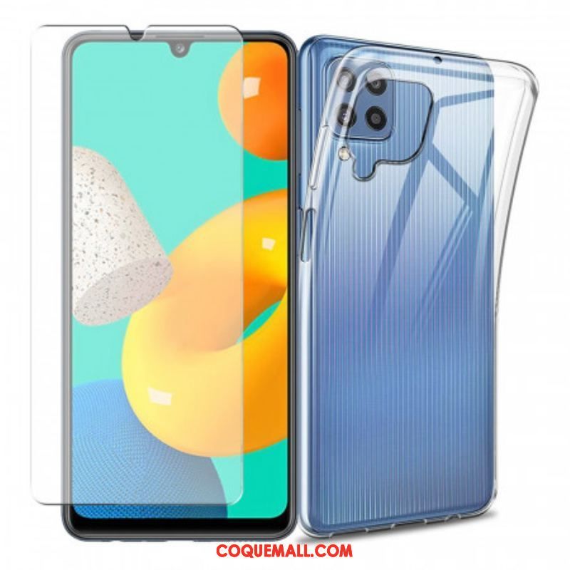 Coque Samsung Galaxy M32 Combo Coque et Verre trempée Écran