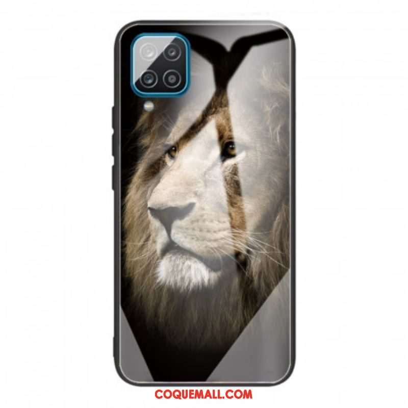 Coque Samsung Galaxy M32 Verre Trempé Tête de Lion