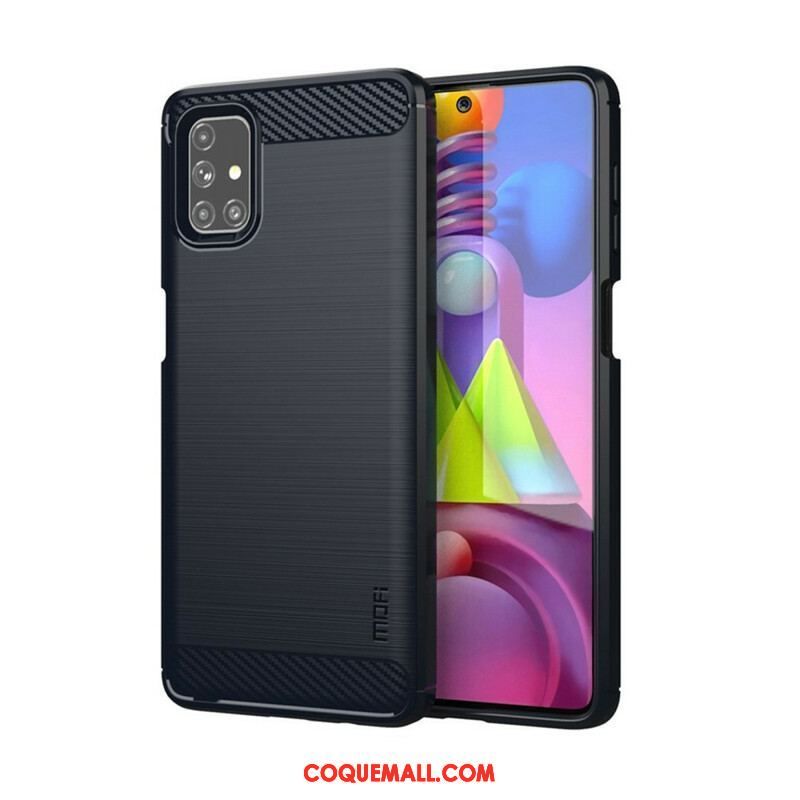 Coque Samsung Galaxy M51 Fibre Carbone Brossée MOFI