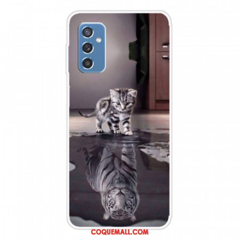 Coque Samsung Galaxy M52 5G Chaton rêveur